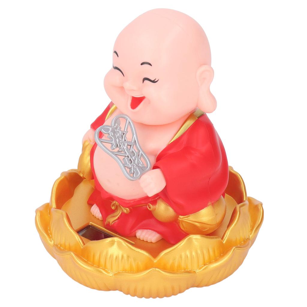 Nodding Smiling Buddha Maitreya Automatic Laughing Car Dashboard Solar Buddha Toy for Home Desktop