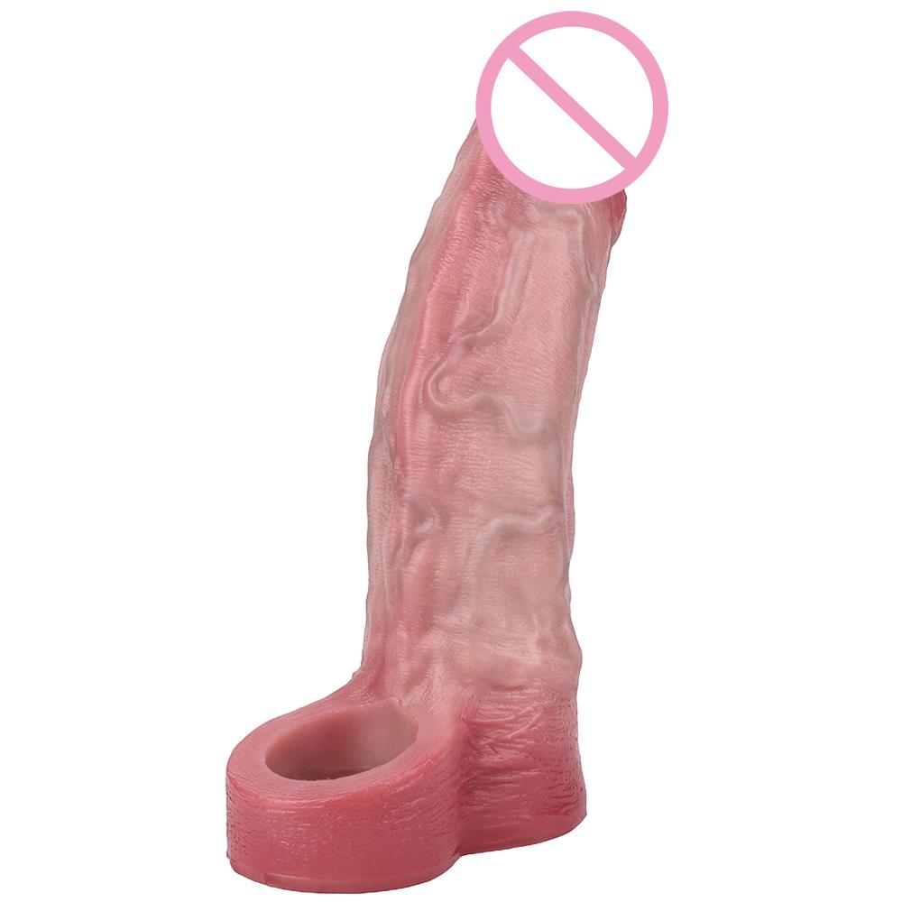 Factory Silicone Penis Sleeve for Couple Safety Silicone Cock Enlargement Male Masturbation Penis Sleeve for Male