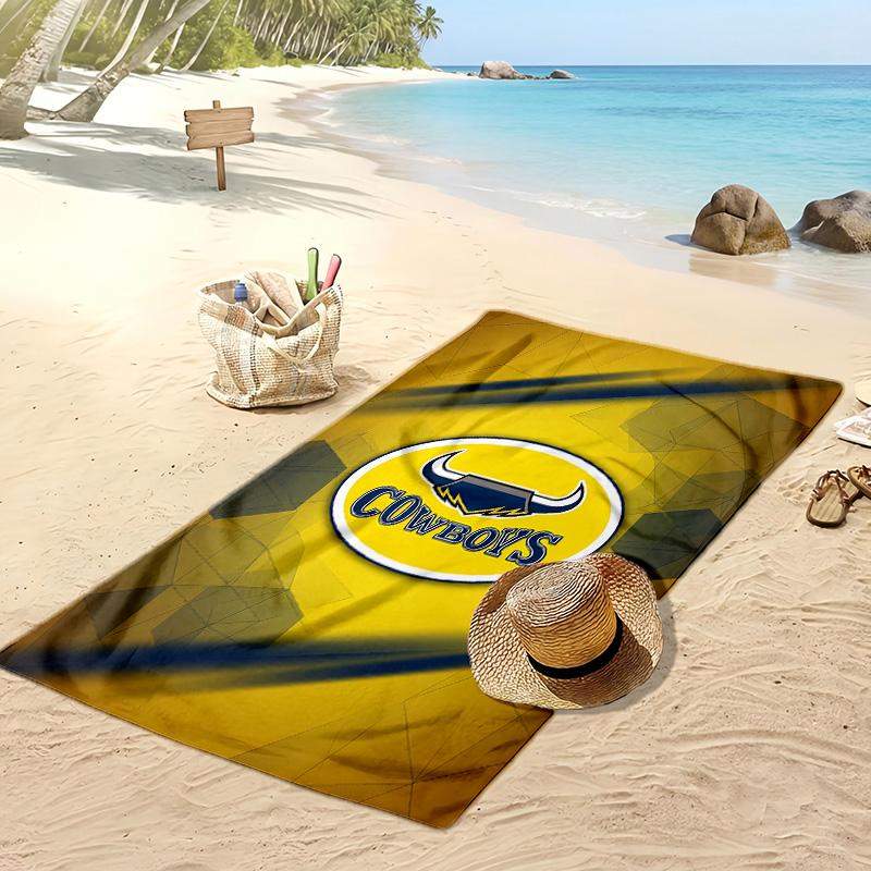 North Queensland Cowboys Print Beach Towel Soft Portable Quick?dry Towel For Pool Summer Vacation Outdoor Sport