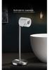 Freestanding Stainless Steel Tissue and Towel Holder with Storage, No-Drill Bathroom Toilet Paper Stand