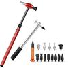 LadyRosian 16PCS Car Paintless Dent Repair Tools Aluminum Dent Hammer With Knock Down Head Tap Kit Leveling Telescopic Hammer Set For Car Hail Damage