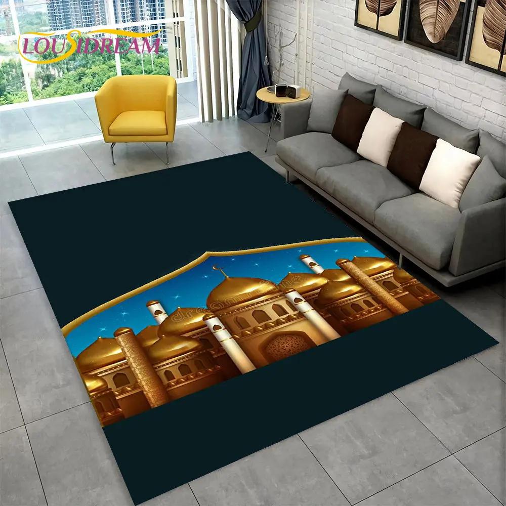 Islam Muslim Portable Prayer Kneeling Poly Mats,Carpet Rug for Living Room Bedroom Sofa Mosque Decor,Waterproof PrayerFloor Mat