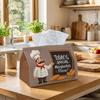 1pc Retro Diner Tissue Box | Multi-functional Napkin Dispenser, Two Sizes Available Suitable for Home, Parties, Car Decoration Chef Figure Pizza Bread