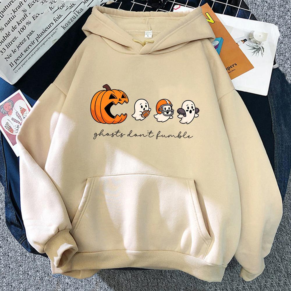 Funny Pumpkin Eating Ghosts Hoodie Women/men Hoodies Autumn Winter Clothes for Halloween Gifts Aesthetic Sweatshirt Vintage