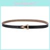 Simple Chic Women Belt With Metal Triangle Buckle For Dress And Attire Formal