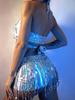 2024 Electric Music Festival Glitter Tassel Swimsuit: Sexy Three-Piece Set for Women.