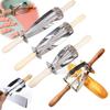 Edelstahl Croissant Maker Trigon Rollmesser Teigschneider Pizza mit Holz- und Kunststoffgriff DIY Backzubehör
