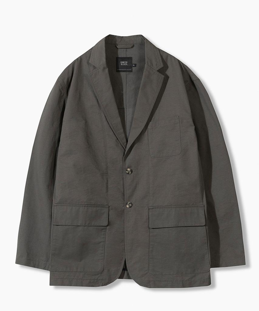 Dimitri Black Sidefix Shooting Blazer Jacket_Gray