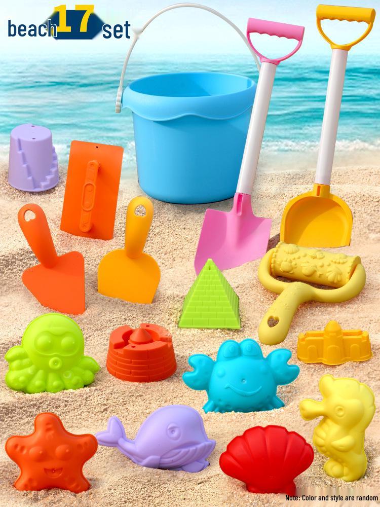 Children's Outdoor Shovel & Sand Play Set - Beach Toys, Snow Digging, Water Play & Molds for Gardening Fun