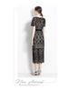 Elegant Slim Fit Goddess Dress with Lace Design