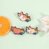 Unicorn Animal Enamel Pin Cartoon Orange Cat Shiba Inu Capybara Rainbow Tail Brooches Lapel Badge Jewelry Gifts for Kids Friends