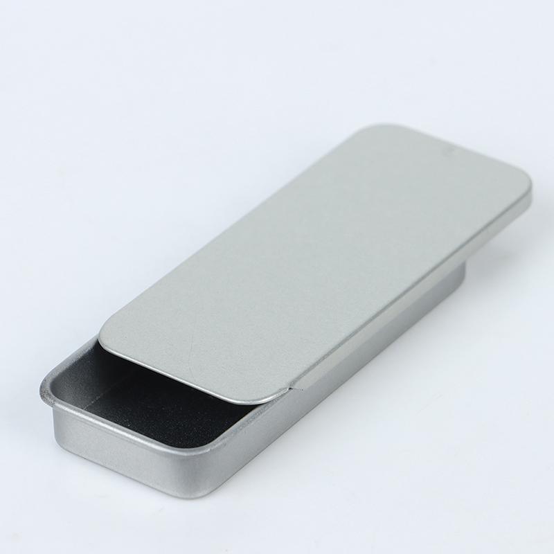 Portable Tin Box Mini Iron Slide Cover Storage Jewelry Pill Cases Container Can