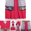 Atemberaubendes Hua Mulan Rotes Prinzessinnen-Kostüm für Kinder Halloween-Party-Outfit