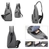 Versatile Crossbody Shoulder Bag For Men With External Usb Port And Front Pocket
