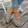 Fashion Women Flats 2025 Fashion Casual Loafers Spring Autumn Flat Shoes Women Pointed Knitting Elastic Loafers Comfortable Flat Shoes