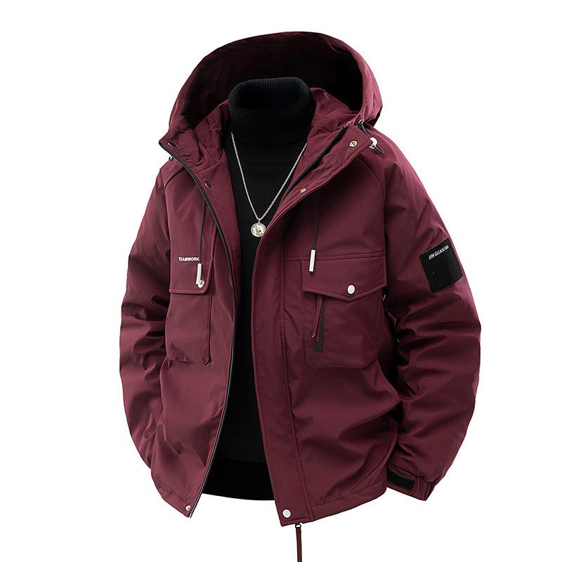 Large Size Plus Velvet Workwear Cotton Jacket for Men In Winter, Loose Oversized Jacket, Charge Casual Versatile Cotton Jacket for Men