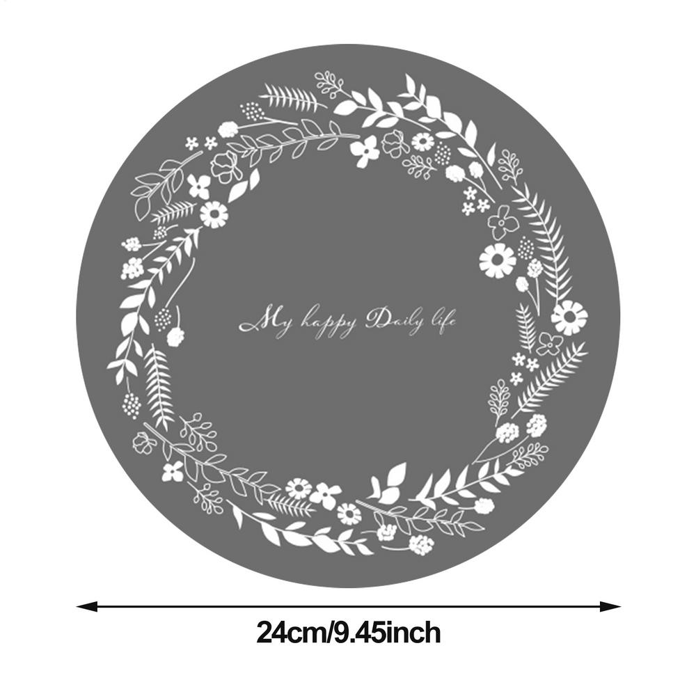 

Silicone Non-Slip Pot Holder Mat Heat Resistant Trivet Protects Surfaces & Prevents Pots from Sliding While Cooking for Kitchen 9.45 inch темно-сірий