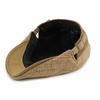 Vintage Hat Men's British Plaid Wool Beret Velvet Thick Warm Peaked Cap