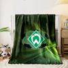 Green Geometric Logo Designed Flannel blanket for bedroom, living room, sofa, and nap