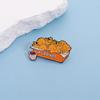 Hobby Dog Fried Chicken Nuggets Brooch - Cute Pet-Shaped Badge for Clothing & Bags