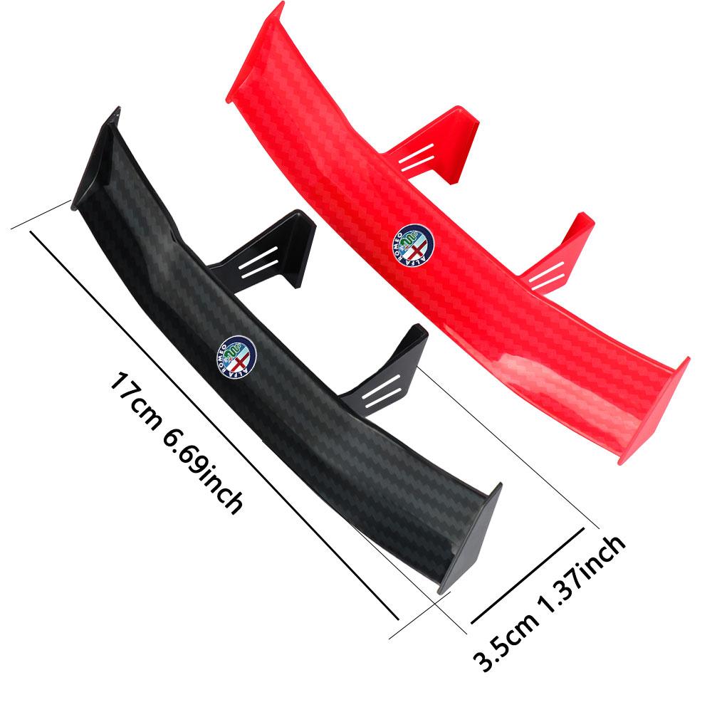 1pc Car Universal Mini Spoiler Small Tail Wings Styling Decor For Alfa Romeo Giulietta GT 159 147 Mito Brera Giulia F1 Stelvio bvn123