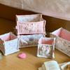 Cute Square Storage Basket Pantry Bedroom Decor Desk Item Organizer Debris Organizing Bag for Snacks Sundries Clutter Management
