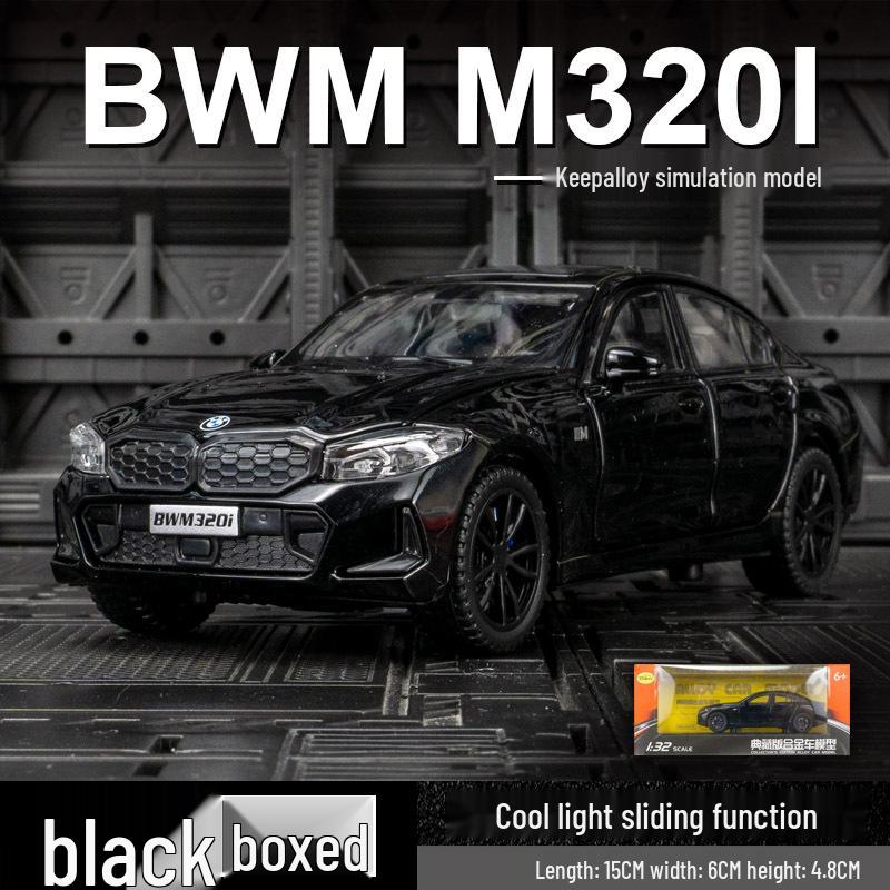 

C21014 M320i Sedan: Sound & Light 6-Door Metal Toy Car for Kids Collection. чёрный