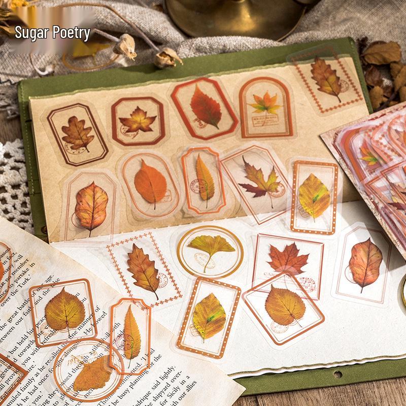 Sugar Poetry PET Stickers: Flowers In Mist Series - 30-Page Pack, 6 Floral Designs for Journals & DIY Projects