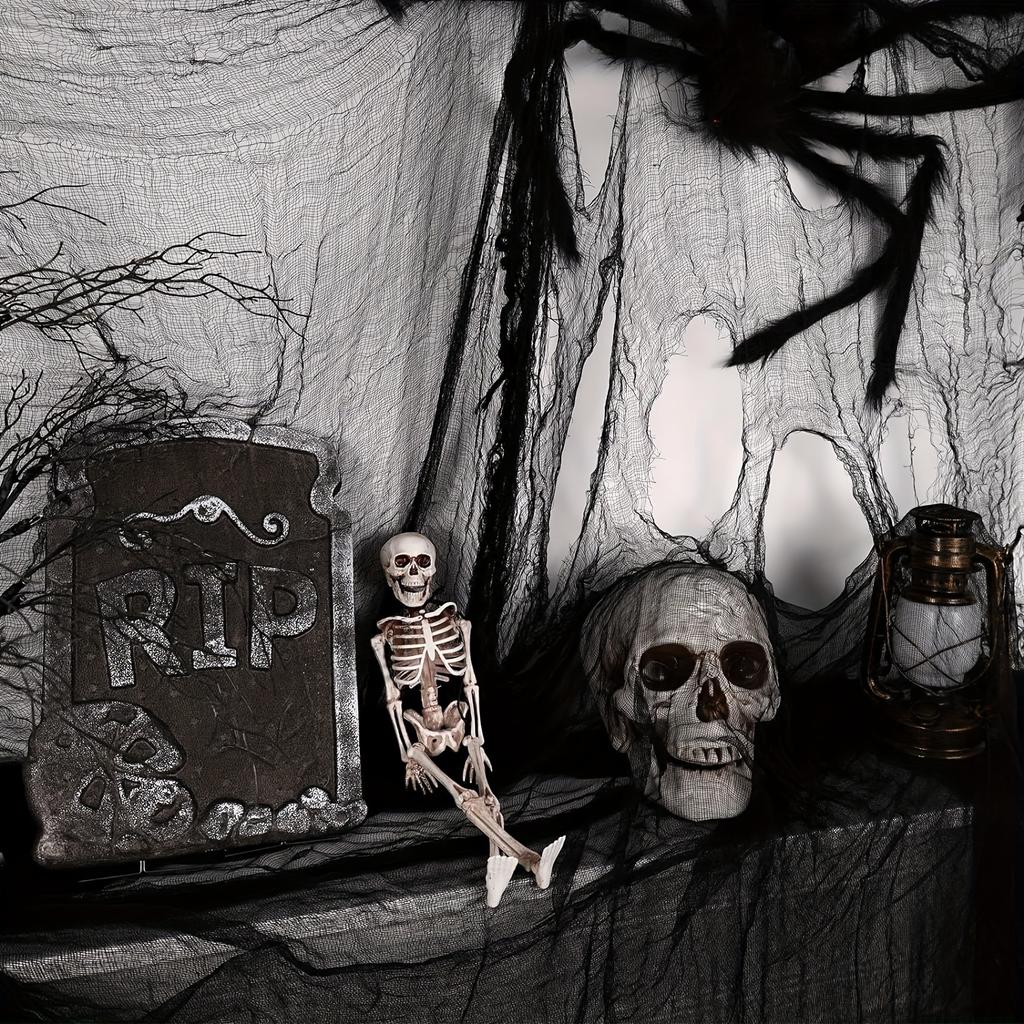 Halloween Black Scary Fabric Creepy Cloth Haunted House Decoration For Halloween Easter Party Outdoor Doorways Spooky Decor Gift