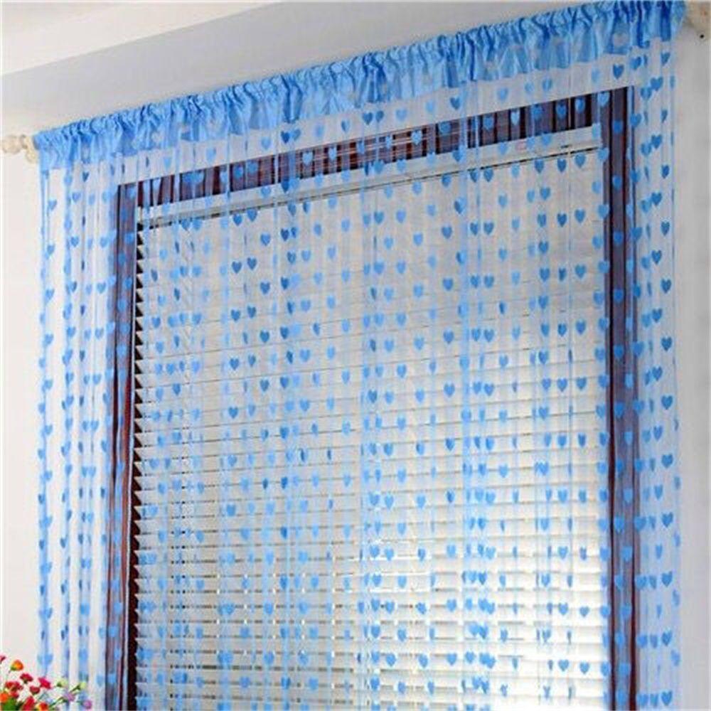 Romantic Living Room Heart-shaped Cord Curtain Door And Window Curtain Tassel Line Curtain