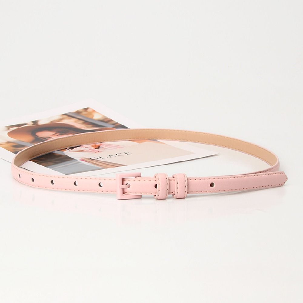 Elegant Thin Waist Belt Vintage Dress Waistband Retro Candy Color Belt  Jeans Decoration