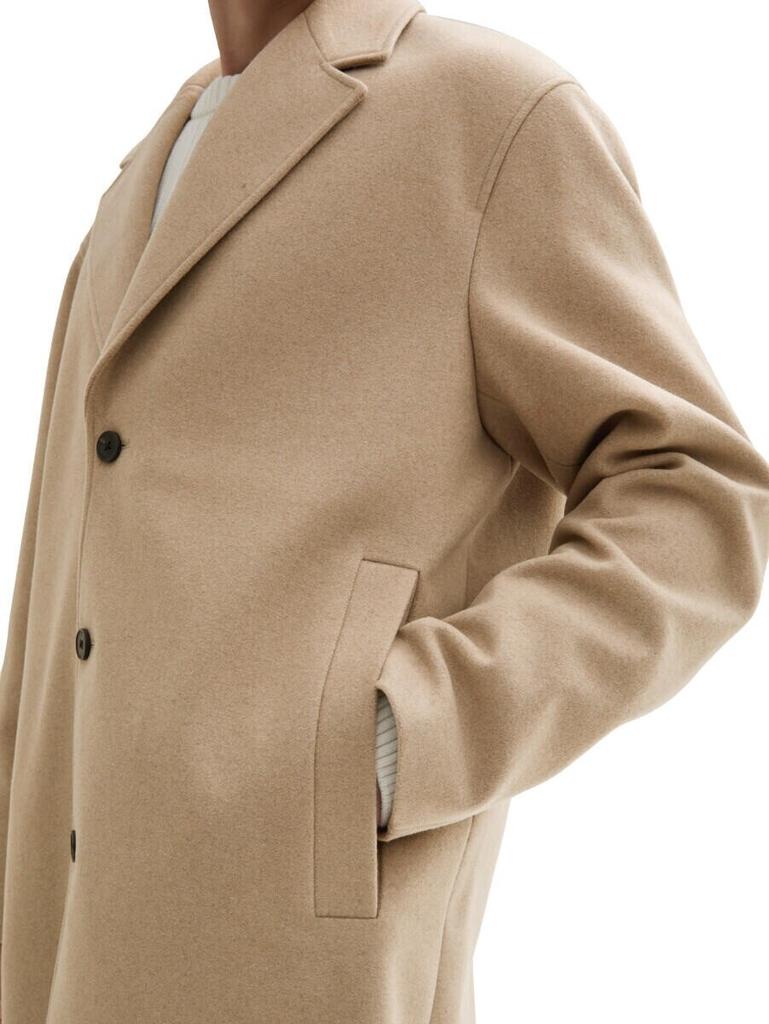 Coat Tom Tailor Denim Relaxed with Wool Content Foggy Beige Melange (1042407_35750)