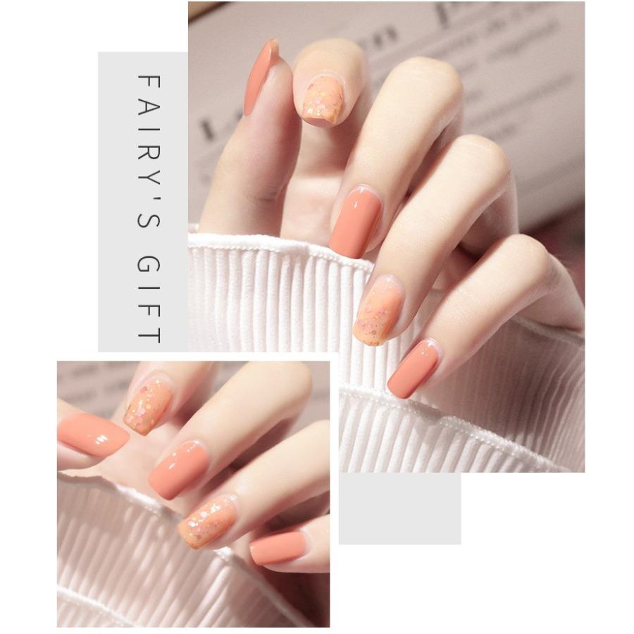 Dvoubarevný mastný lak na nehty, nepeče, neloupe se, rychleschnoucí flitry, dlouhotrvající, pro nehtové salony