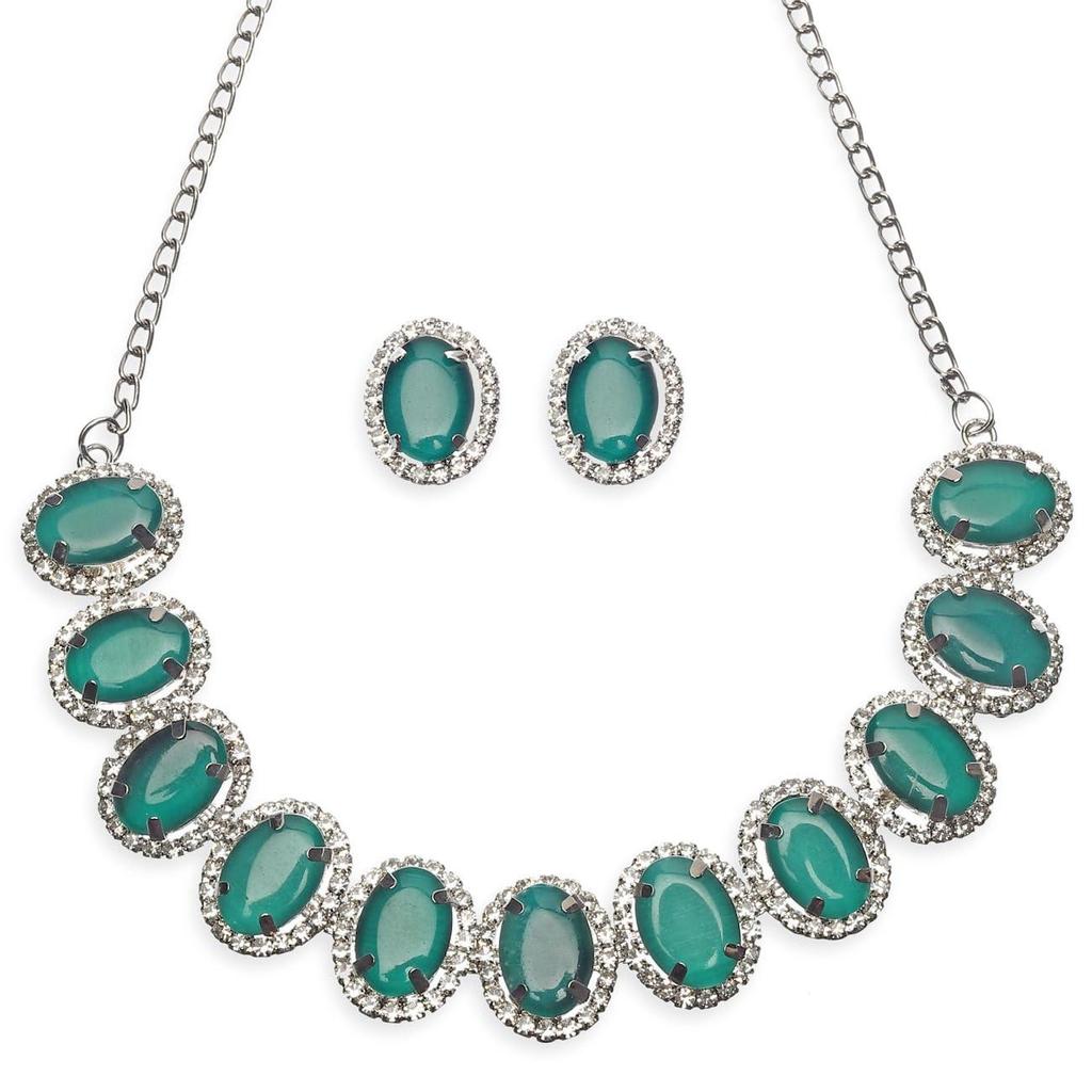 Ultimo Design Elegante Set di Gioielli Collana di Cristalli Fantasia per Festa di Matrimonio per Donne