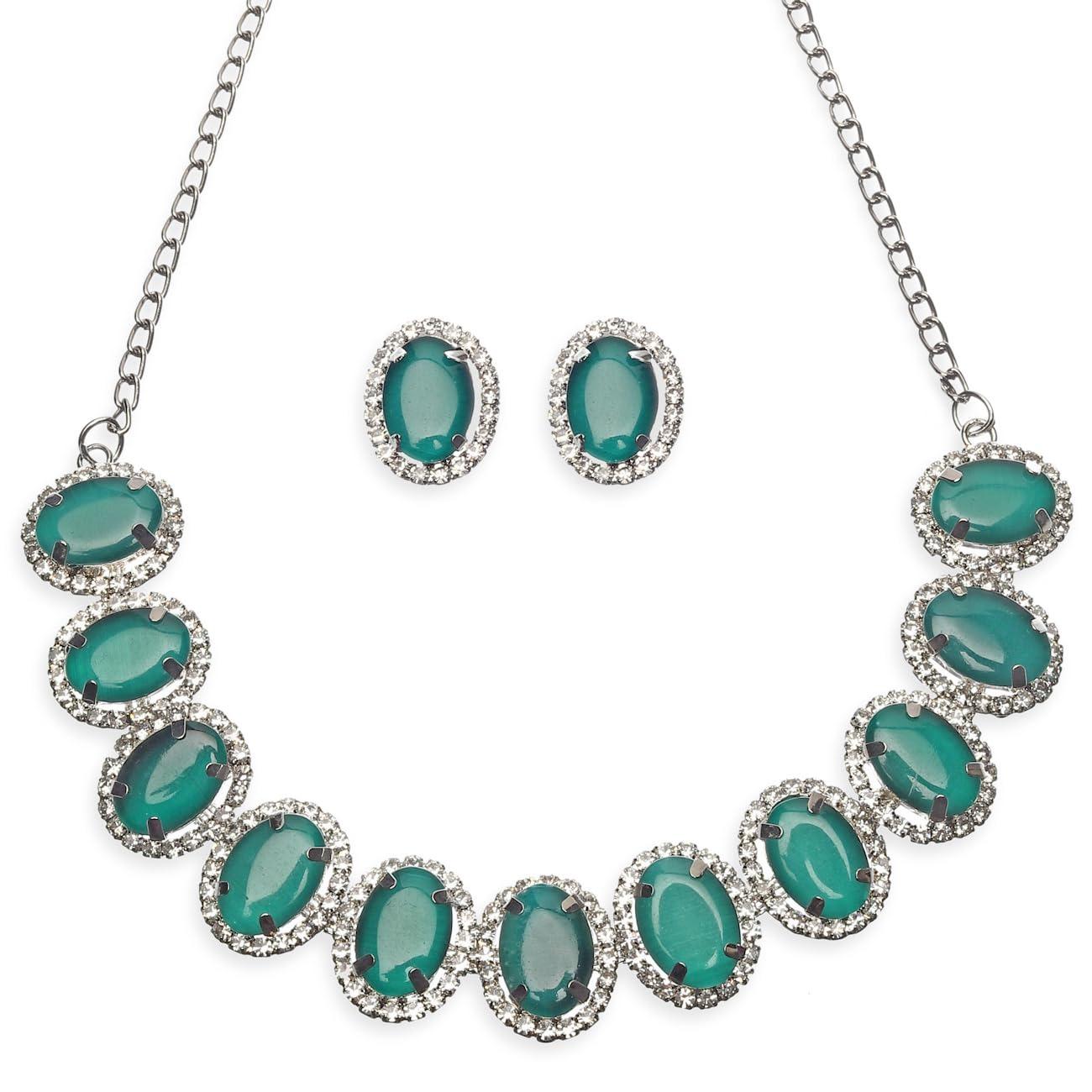 Последний стильный дизайн Роскошный свадебный вечерний хрустальный набор ожерелья и украшений для женщин Onesize