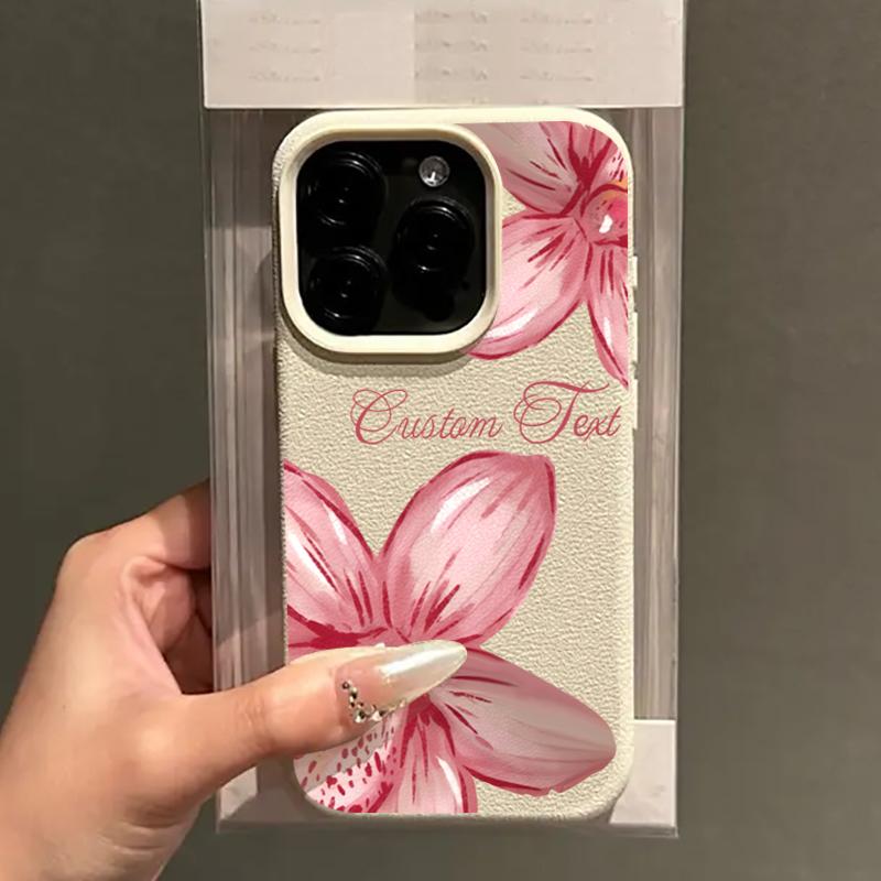 Pink Sweet Lily Pattern Phone Case For iPhone 17 Pro 16 15 14 Plus 13 12 11 Pro Max Pro 16E 17 Air Shockproof Soft Cover