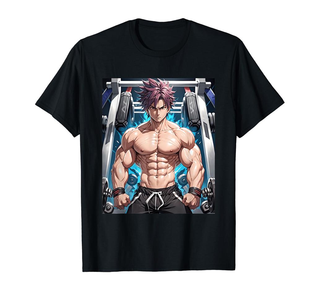 Motivation Print Anime, Gym, Workout, Manga, Japanese, T-Shirt