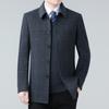 Winter Double-sided Cashmere Coat Men's Mid-Length Wool Thick Coat Versatile Down Liner Dad Outerwear