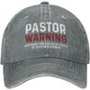 Funny Hat Pastor Warning Anything You Say Hat Men Baseball Caps Fashionable Caps