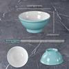 Melamine Noodle Restaurant Bowl - High-Footed, Imitation Porcelain for Wonton, Soup, Beef Rice Noodles, Mala Tang