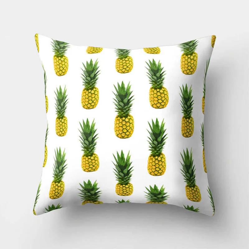 Cover Cushions 45*45cm Polyester Throw Pillow Case Yellow Pineapple Decorative Pillowcase Pillow Cover Kussensloop