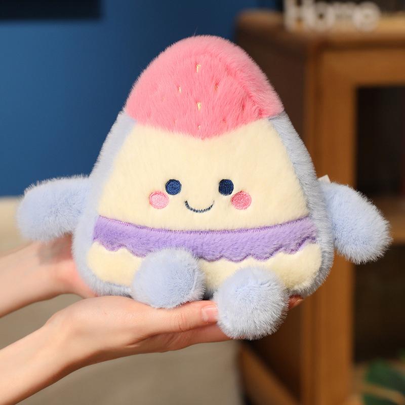Cartoon Simulation Fruit Cake Doll Strawberry Grape Blueberry Mango Dessert Plush Toy Doll Children's Gift