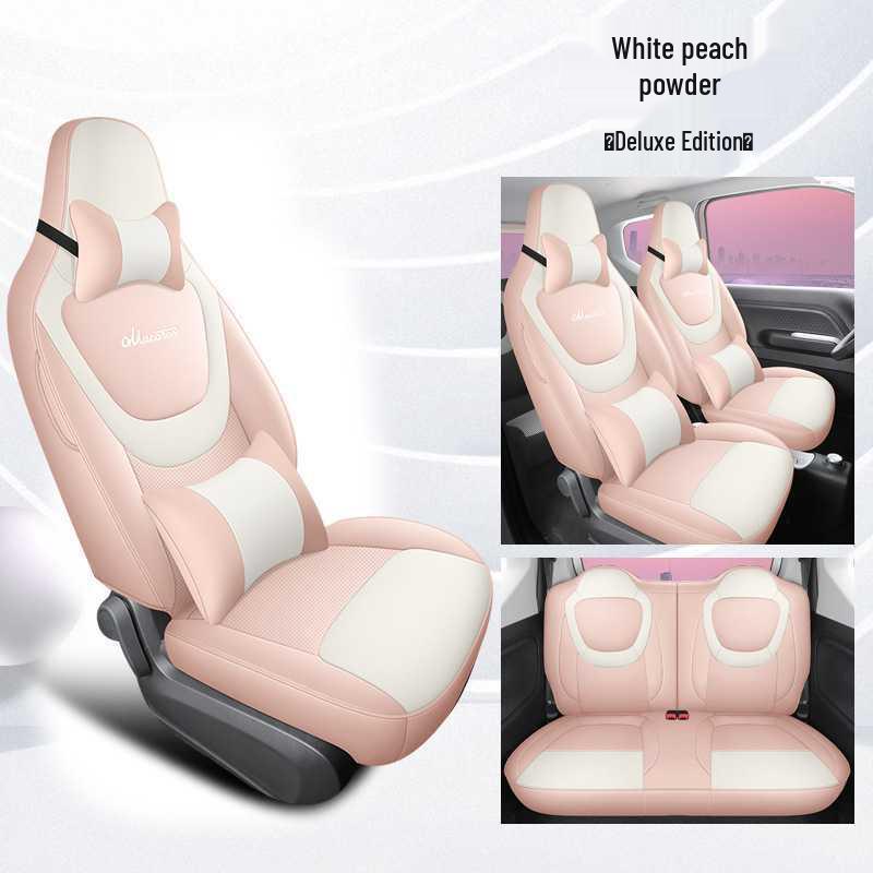 Wuling Mini 3rd Gen Car Seat Cover - Cartoon Design, Full Coverage, All-Season, Universal Fit for 24 Models