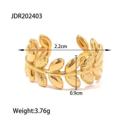 Wholesale Twisted Link Chain Open Rings Stainless Steel Jewelry  Gold Plated Adjustable Finger Rings For Women Party Gift