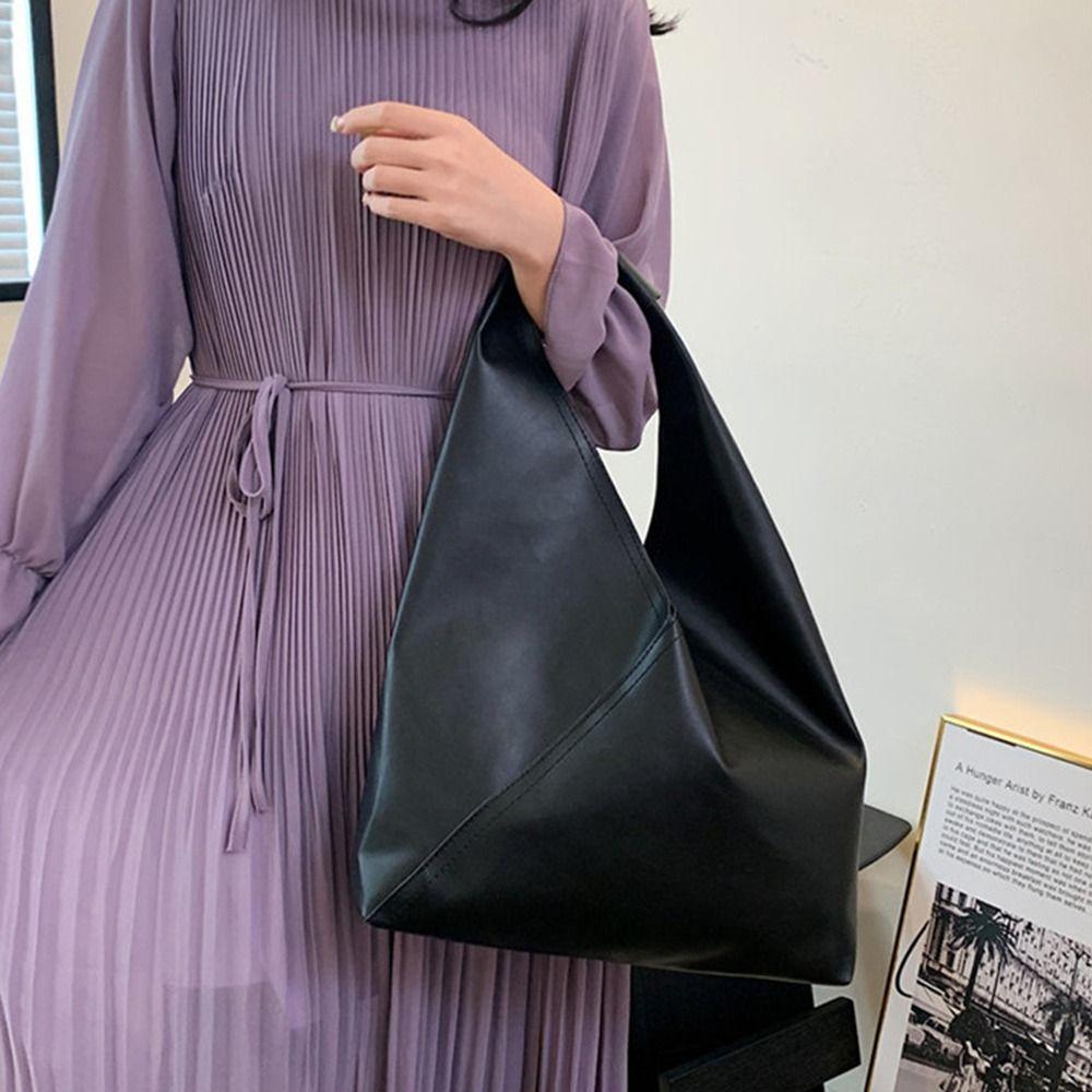 

Large Capacity Shoulder Bags PU Leather Shopping Bags Reusable Tote Bag Women Girls белый