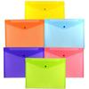 A4 Clear Document Bag Paper File Folder Stationery School Office Letter Envelope Folder Translucent Case PP 6 Candy Colors