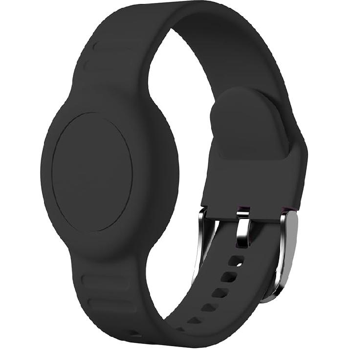 for AirTag Bracelet for Kids, Waterproof Cute Print for Air tag Holder for Kids with Soft Silicone Full Coverage Anti-Lost Hidden for Airtag