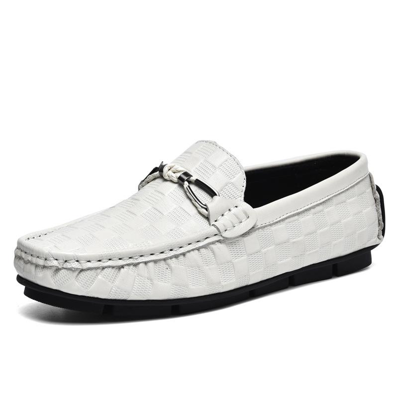 Туфли для вождения из телячьей кожи первого слоя с тиснением — фото 7