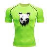 Men's Compression Athletic T-Shirt, Cool Graphic Panda Print