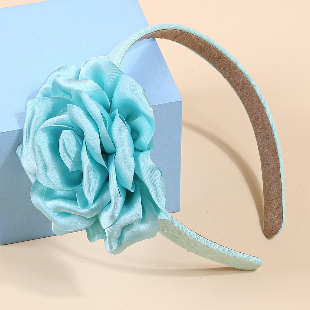 Modische Blumenstirnbänder für Frauen Stoff Kunststoff Haarreifen Satin Blumenstirnband Frauen Mädchen Kinder Haar-Accessoires